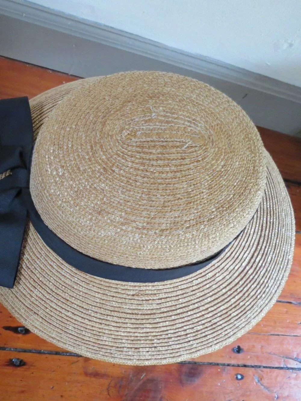 Scala Straw Raffia Hat size Medium w Bow